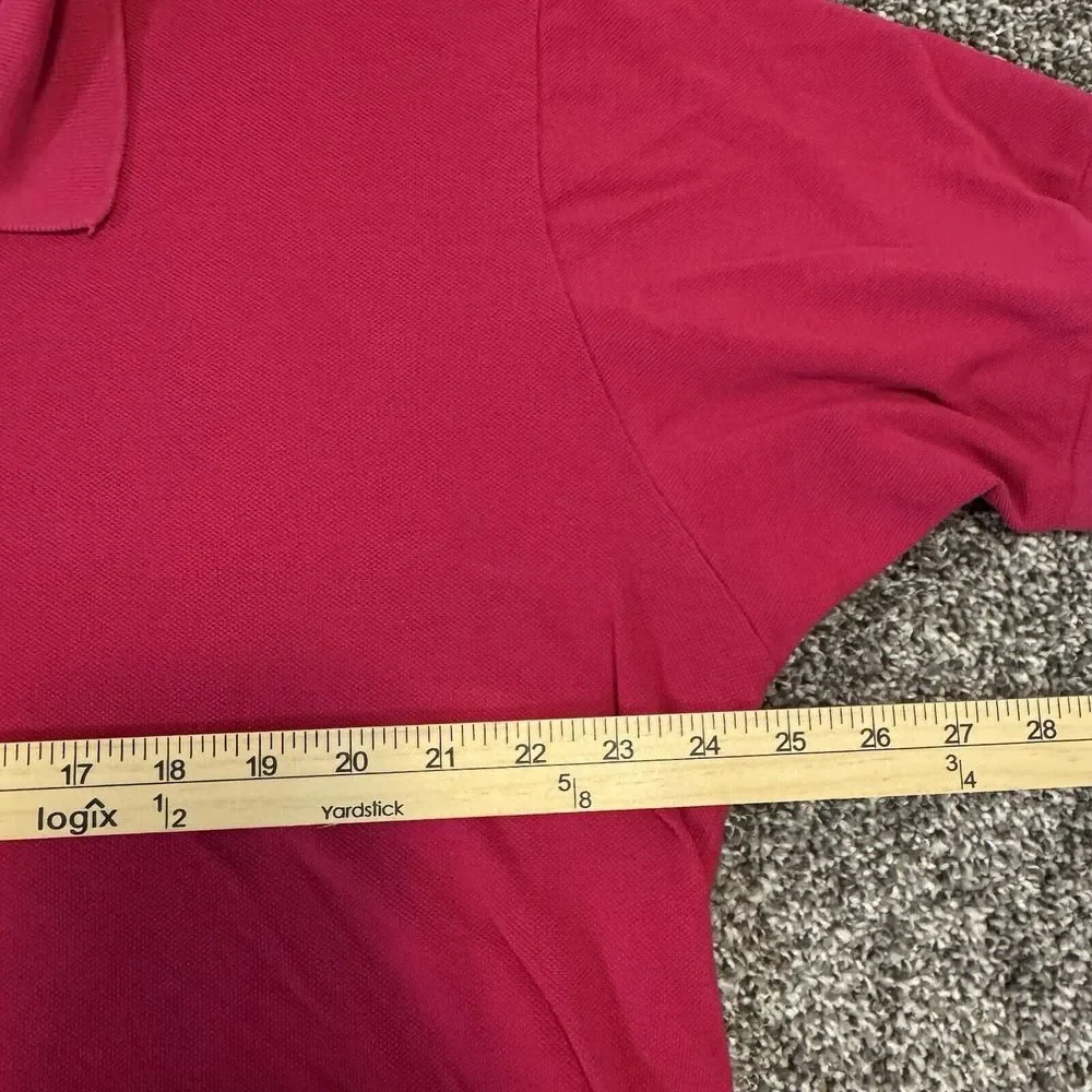 J.CREW Oarsman‎ Polo Shirt Men XL Pink/Red Short Sleeve Preppy Casual